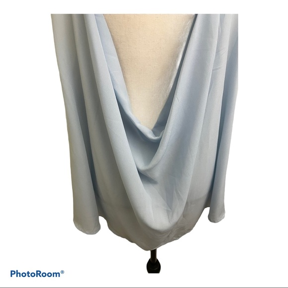 Torrid light blue georgette drop back blouse. SIze 1 plus size top - Picture 6 of 8